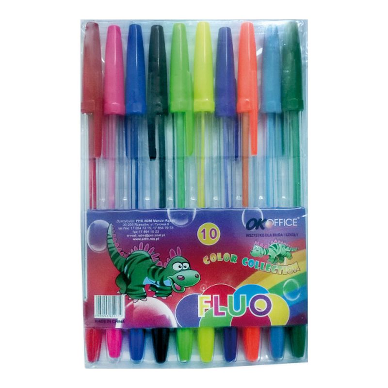 Długopis Corvin Fluo 10 kolorów