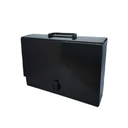 Teczka z rączką 9 cm czarna Teczka z rączką 9 cm czarna