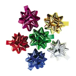 Gwiazdki ozdobne błyszczące - 6 mieszanych kolorów Gwiazdki ozdobne błyszczące - 6 mieszanych kolorów