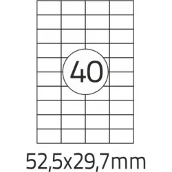 Etykieta samoprzylepna (40) 52,5/29mm Etykieta samoprzylepna (40) 52,5/29mm