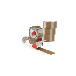 Zestaw 36 szt taśma samoprzylepna PP Standard brązowa + dyspenser ekonomiczny Zestaw 36 szt taśma samoprzylepna PP Standard brązowa + dyspenser ekonomiczny